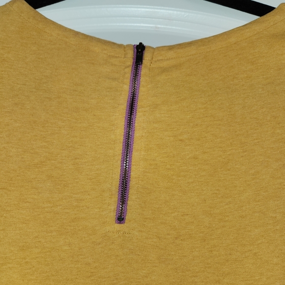 Matilda Jane Mustard Yellow Blue Mixed Tiered Ruffle Hem Size XS Cottagecore - Picture 9 of 13